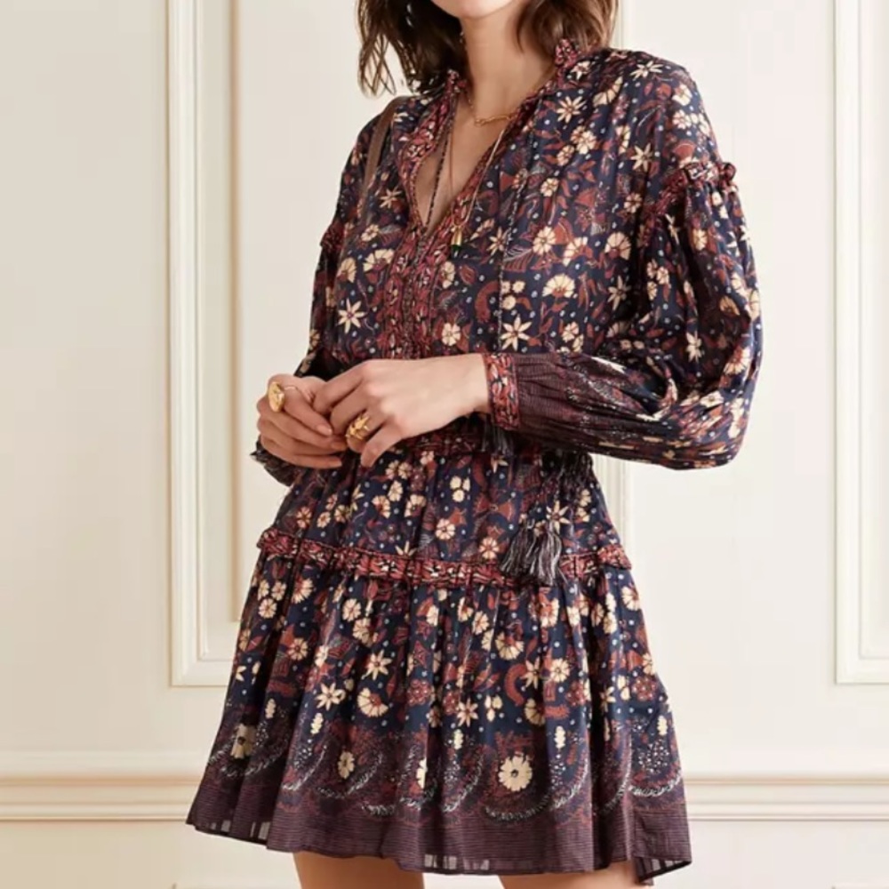 ULLA JOHNSON MARIGOLD DRESS, MIDNIGHT